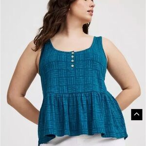 NEW! Torrid Babydoll Henley Top